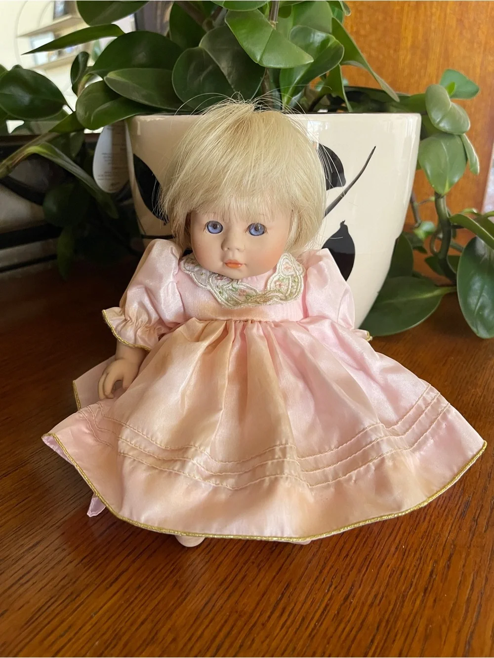 Porcelain baby doll by Pauline Bjoness Jacobsen